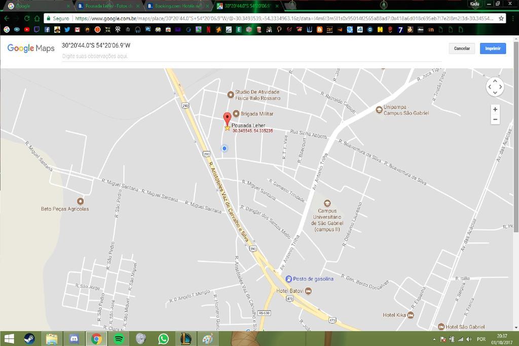 Pousada Leher Hotel São Gabriel Екстериор снимка